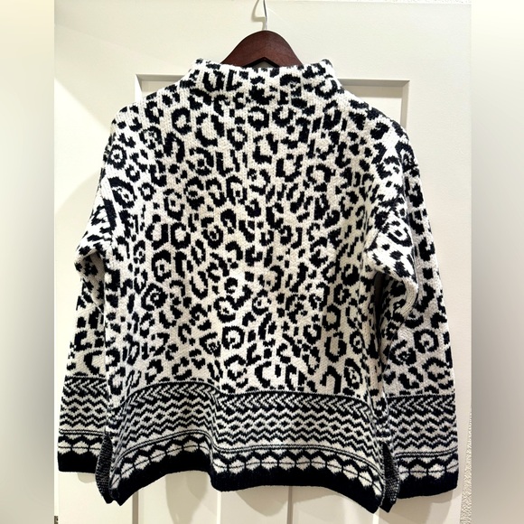 Ann Taylor mixed animal print mock neck sweater medium NWOT - Picture 1 of 6